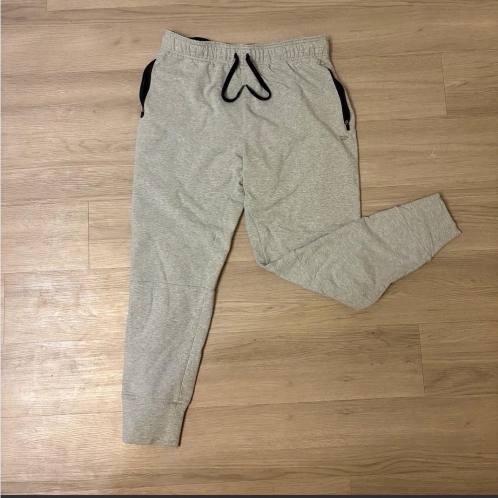 Reebok Light Gray Jogger Pants with Black Trim